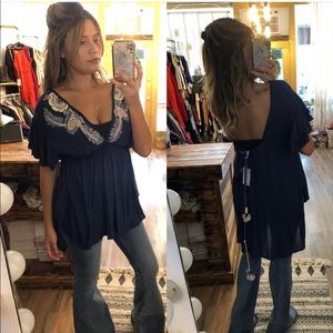 Free People Embroided Blouse